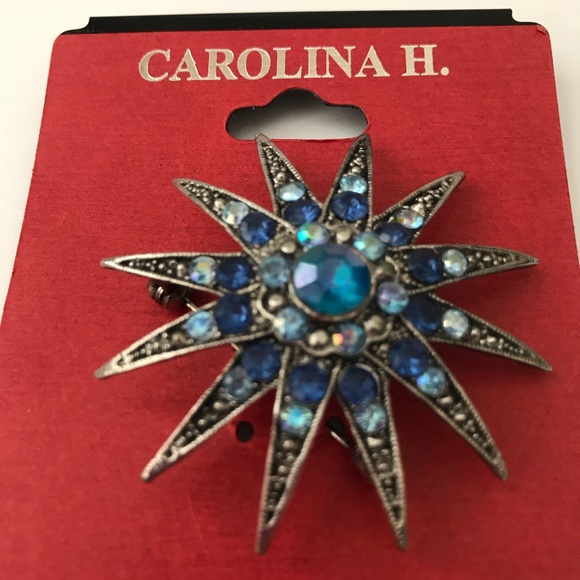 ❌SOLD❌ Brand New Carolina H Blue Pin/Brooch - Picture 5 of 9